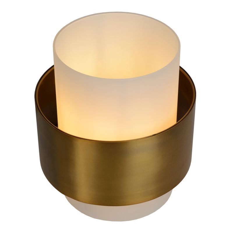 Lucide FIRMIN - Stolová lampa - Ø 20 cm - 1xE27 - Matt Gold / Mosadz